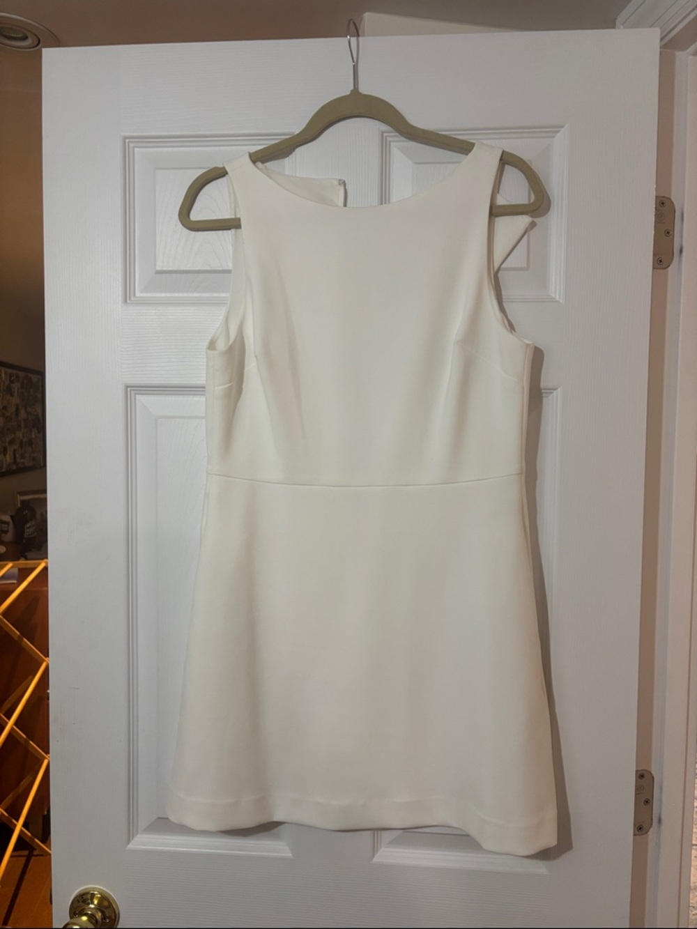 Classic Sleeveless White A-Line Dress